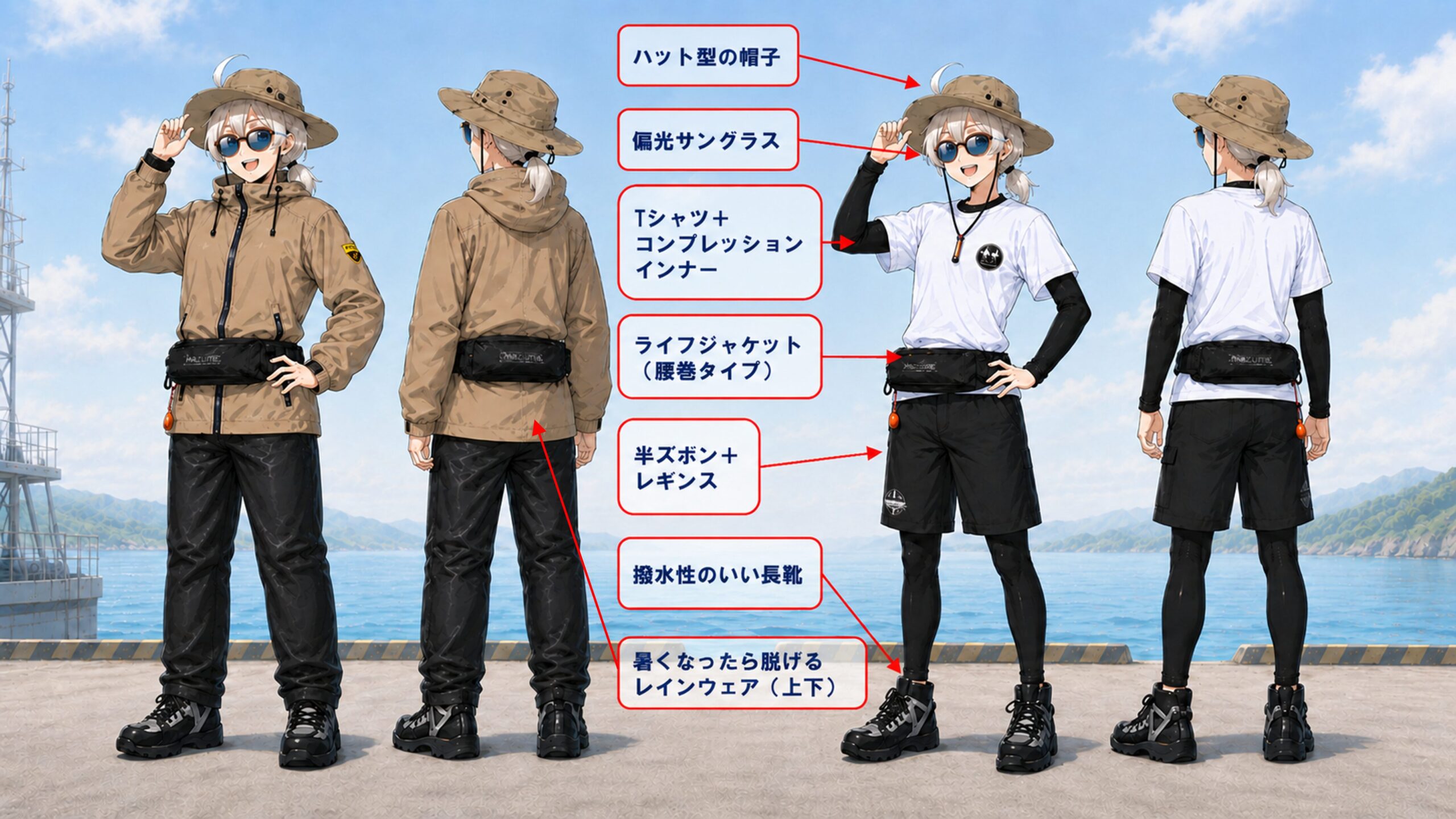 【初心者さまガイド】釣りの服装編！　釣りって何着てけばいいの？
