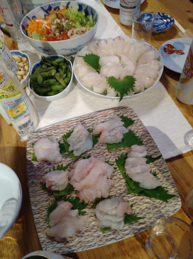 真鯛料理の盛り付け写真